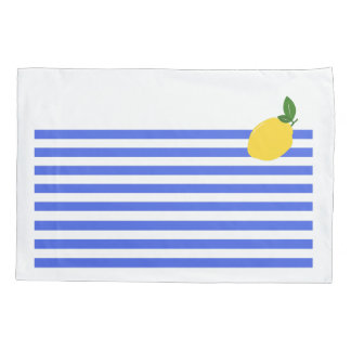 Single Lemon und Streifen Pillowcase, Standardgröß Kissenbezug