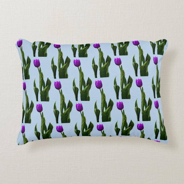 Single Lila Tulip Dekokissen (Vorderseite)