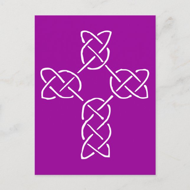 Single Linie Celtic Style Cross Transformation Postkarte (Vorderseite)