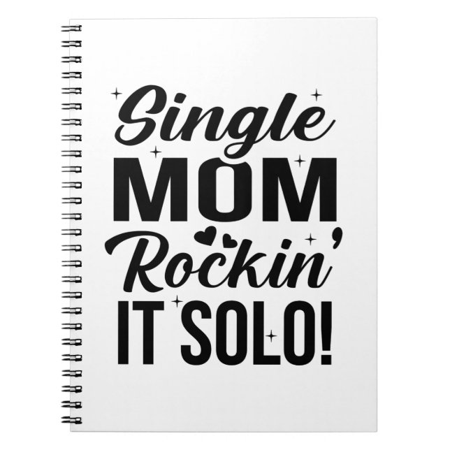 Single Mama Rockin It Solo Notizblock (Vorderseite)