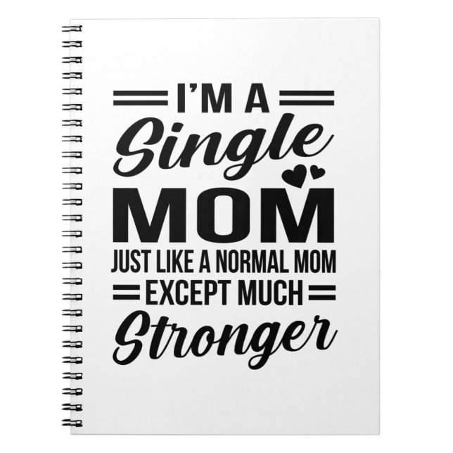 Single Mama viel stärker Notizblock (Vorderseite)