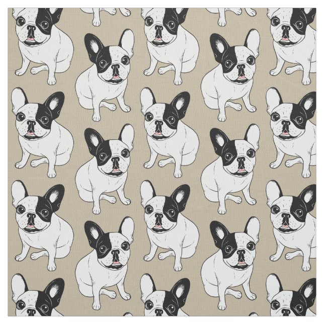Single mit Kapuze Brindle geschecktes Frenchie Stoff (Muster)