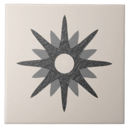 Single Mitte des Jahrhunderts Silberne Sternexplos Fliese