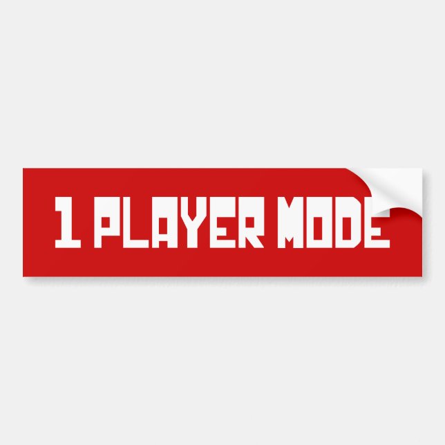 Single/Modus für einen Player Autoaufkleber (Vorne)