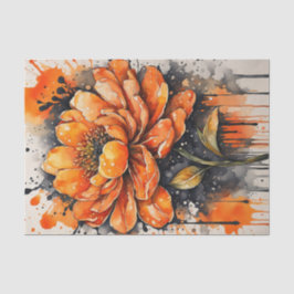 Single Orange Blume Frühjahrspapier Seidenpapier