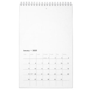 Single Page SmallCalendar, White Kalender