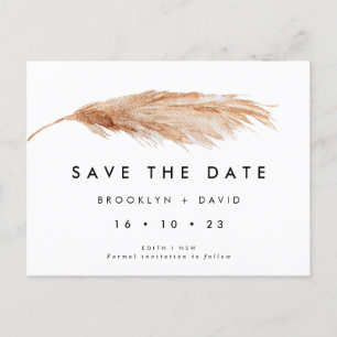 Single Pampas Gras Postkarte