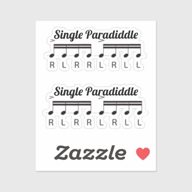 single paradiddle stickers (Feuille)