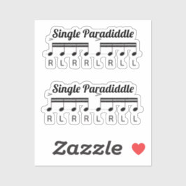single paradiddle stickers aufkleber