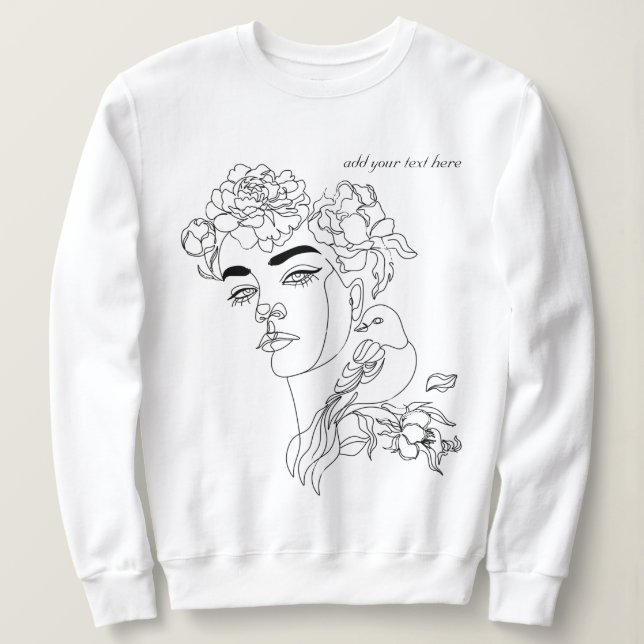 Single Pen Lined Woman Sweatshirt (Design vorne)