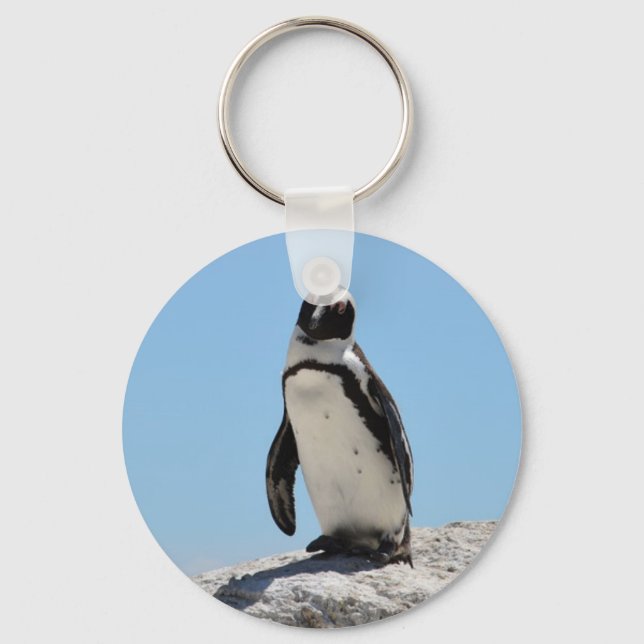 Single Penguin Foto Schlüsselanhänger (Vorderseite)