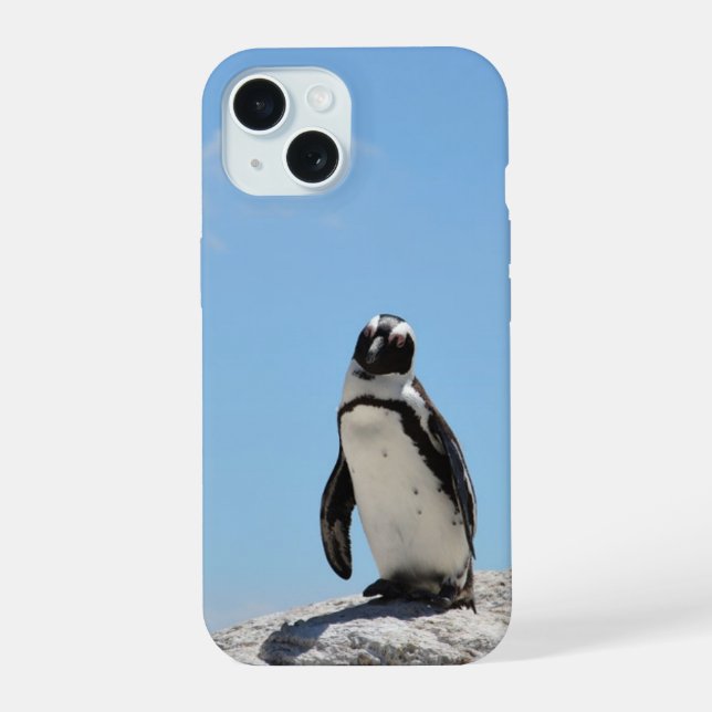 Single Penguin iPhone 15 Hülle (Rückseite)