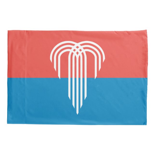 Single Pillowcase mit der Fahne von Kansas City Kissenbezug (Rückseite)
