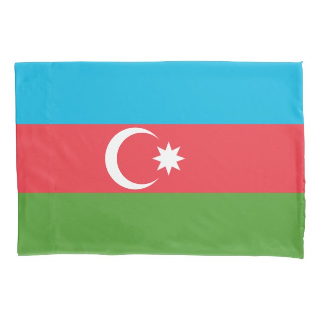 Single Pillowcase mit der Flagge Aserbaidschans Kissenbezug (Vorderseite)