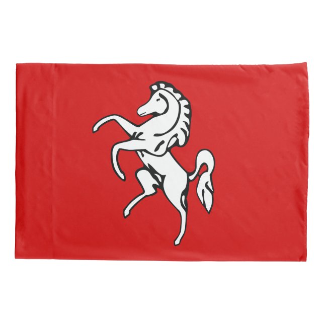 Single Pillowcase mit der Flagge von Kent, England Kissenbezug (Rückseite)