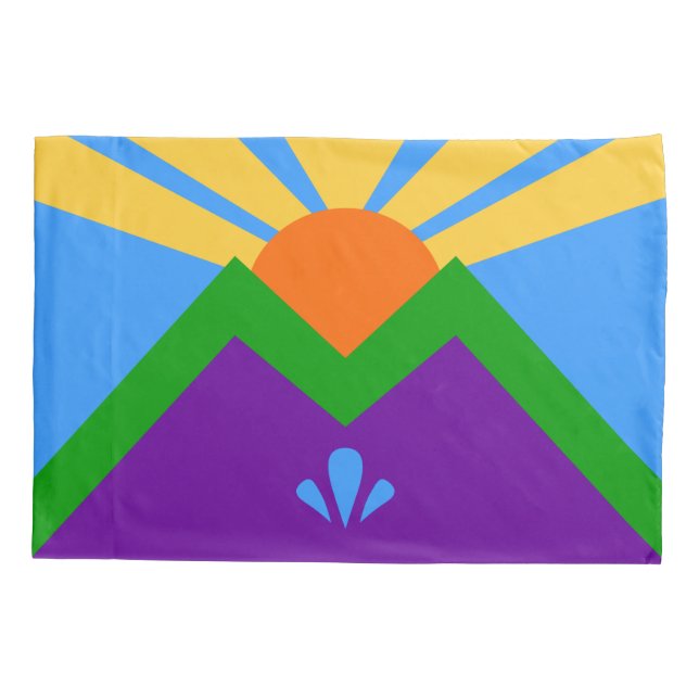 Single Pillowcase mit Fahne von Manitou Springs Kissenbezug (Rückseite)
