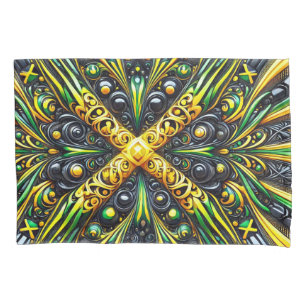 Single Pillowcase mit jamaikanischen Farben Kissenbezug