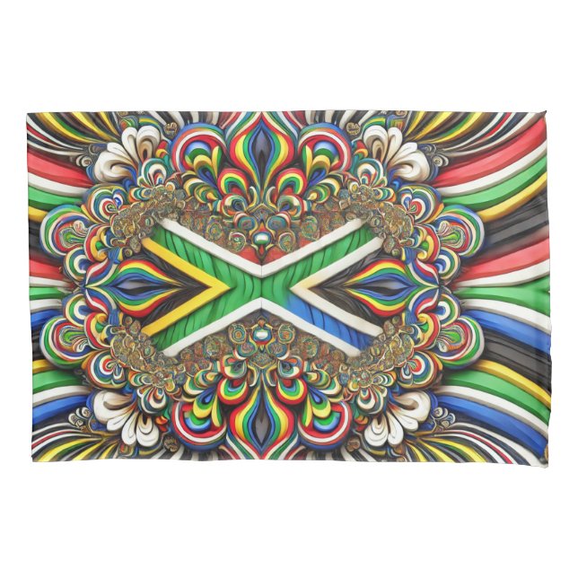 Single Pillowcase mit südafrikanischen Farben Kissenbezug (Vorderseite)