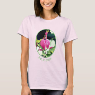 Single Pink Blutung Herz Blume Personalisiert T-Shirt