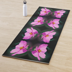 Single Pink Cosmos Blume Abstrakt Yogamatte