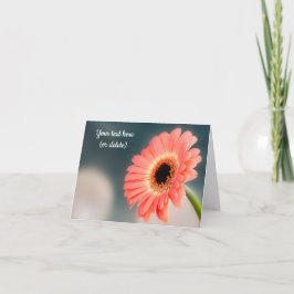 Single Pink Gerbera Grußkarte Karte