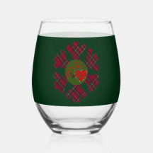 Single Plaid Snowflake Glassware