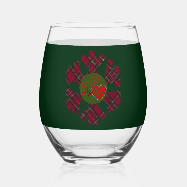 Single Plaid Snowflake Glassware Weinglas Ohne Stiel (Vorderseite)