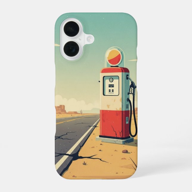 Single Pump Stop iPhone 16 Hülle (Rückseite)