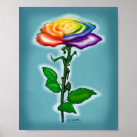 Single Rainbow Rose