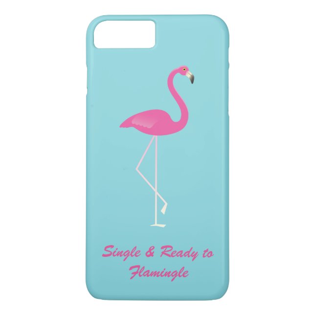 Single & Ready to Flamingle iPhone 7 aquamarin Case-Mate iPhone Hülle (Rückseite)
