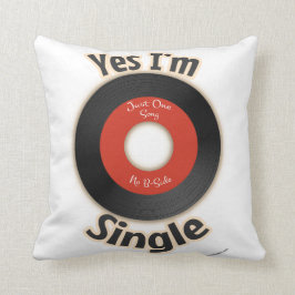 Single Record Kokett Retro Music Cartoon Slogan Kissen