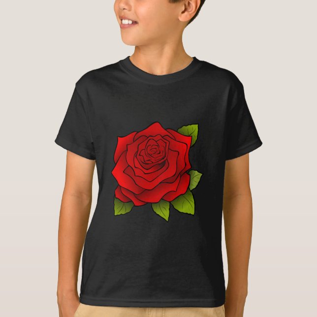 Single Red Rose T-Shirt (Vorderseite)