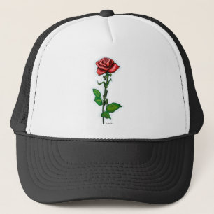 Single Red Rose Truckerkappe