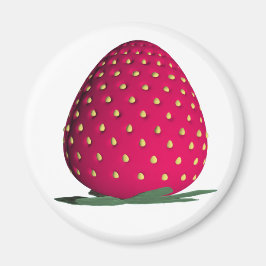 Single Red Strawberry Magnet