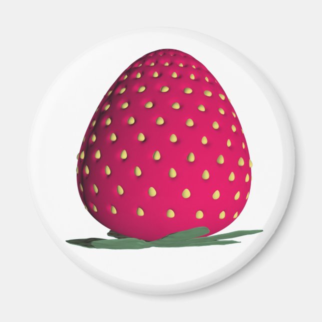 Single Red Strawberry Magnet (Vorne)