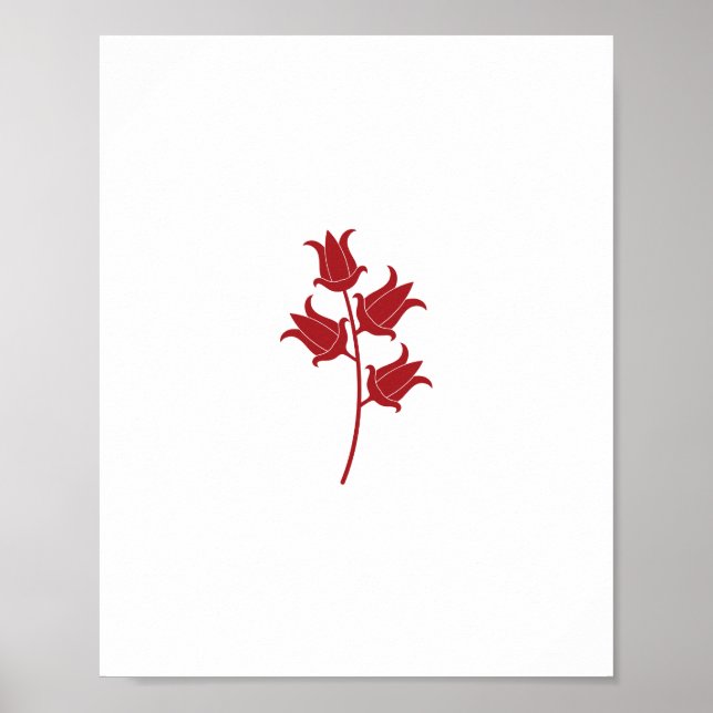 Single Red Tulip Poster (Vorne)