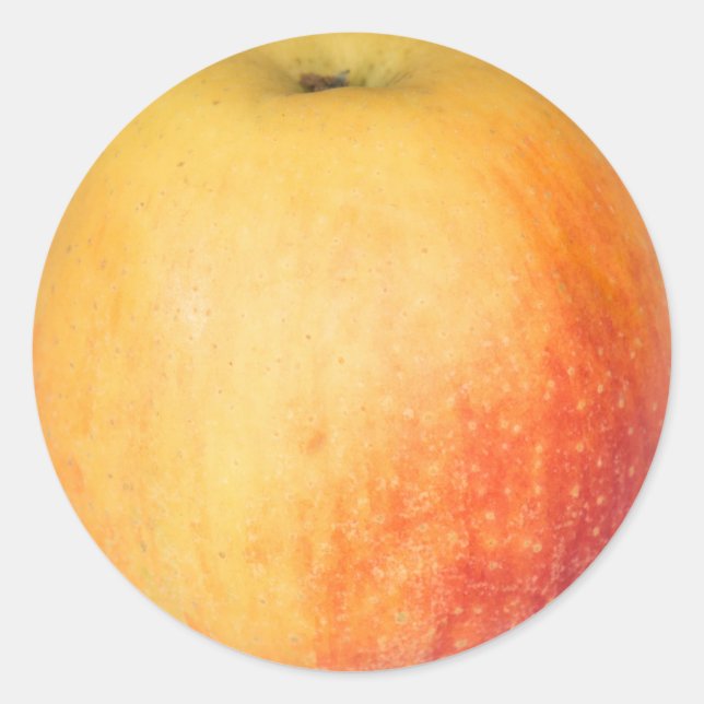 Single reifer Apfel Runder Aufkleber (Vorderseite)
