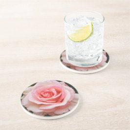 Single Rosa Rose Getränkeuntersetzer