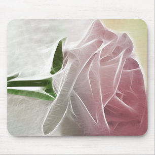 Single-rosa Rosen-Grundlagen Mousepad