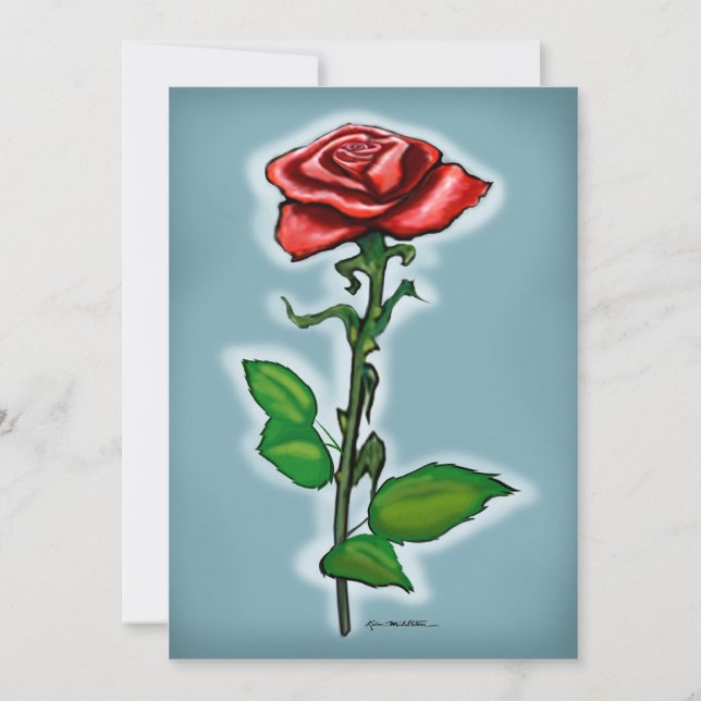 Single-Rote Rose (Vorderseite)