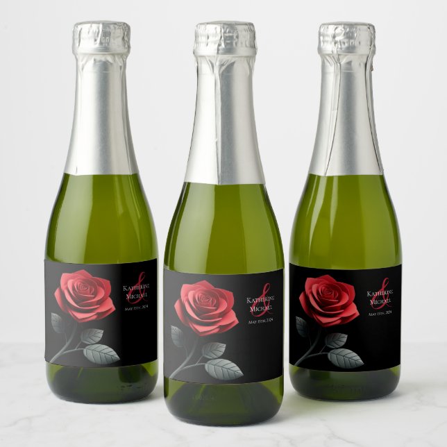 Single Rote Rose- (Flaschen)