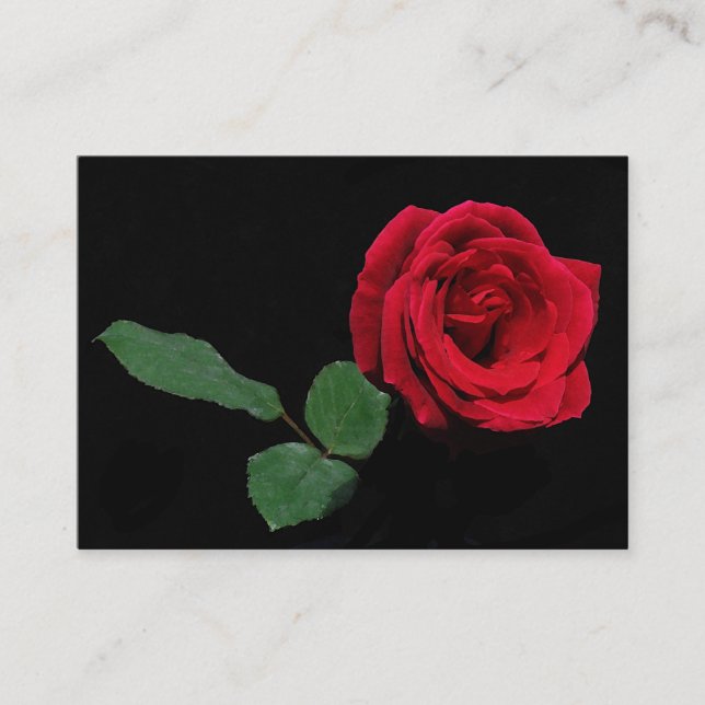 Single-Rote Rose ATC Visitenkarte (Vorderseite)