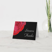 Single Rote Rose Danke Karte