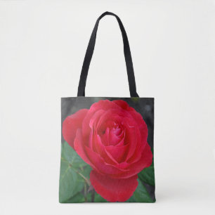 Single rote Rose Tasche