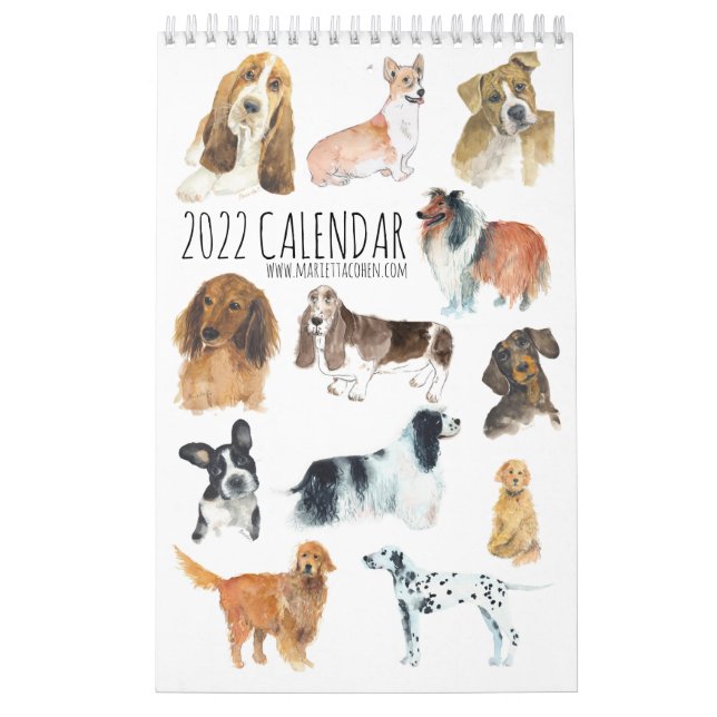Single Seite 2023 HUNDERkalender, Weiß Kalender (Titelbild)