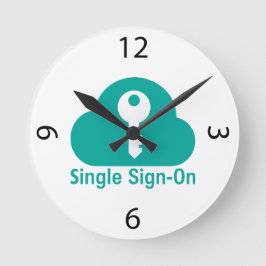 Single Sign-On-Cloud-Schlüsselsicherheit Runde Wanduhr