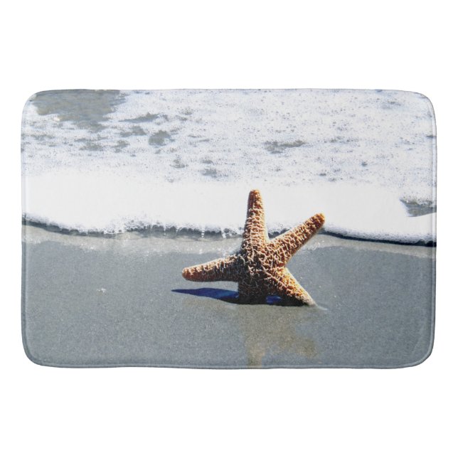Single Starfish Washed Ashore Badematte (Vorderseite)