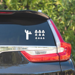 SINGLE STRICHMÄNNCHEN $ AUFKLEBER