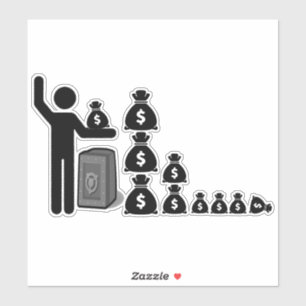 SINGLE STRICHMÄNNCHEN $ AUFKLEBER