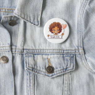Single Süsse Black Girl Button